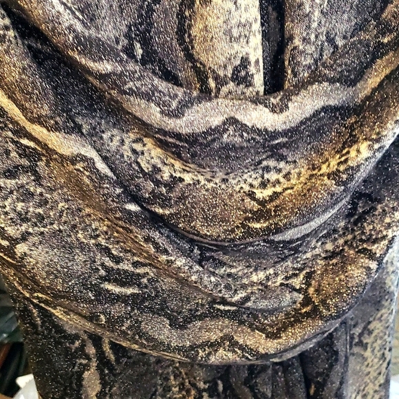 R & M Richards Back Draped Sleeve Cocktail Dress in Grey & Black Size 6 - Picture 7 of 11